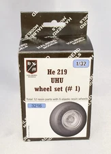 Heinkel He 219 UHU Halberd Models wheel set #1 1/32 scale kit