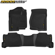 Floor Mats TPE Fit For 07-13 Chevy Silverado/gmc Sierra 1500 Waterproof Liners