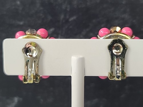 Richelieu Beaded Clip-on Earrings Vintage, READ - Picture 9 of 10