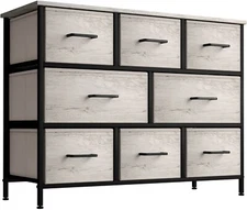 Sorbus Large Dresser w 8 Faux Wood Drawers - Beige Storage Unit Organizer Chest