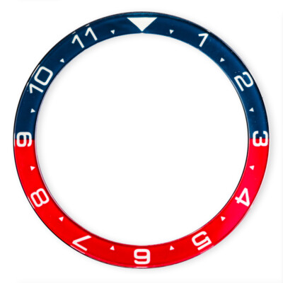 GI0552 SKX007/SRPD Flat Glass Bezel Insert - Lumed Pepsi Dual Time