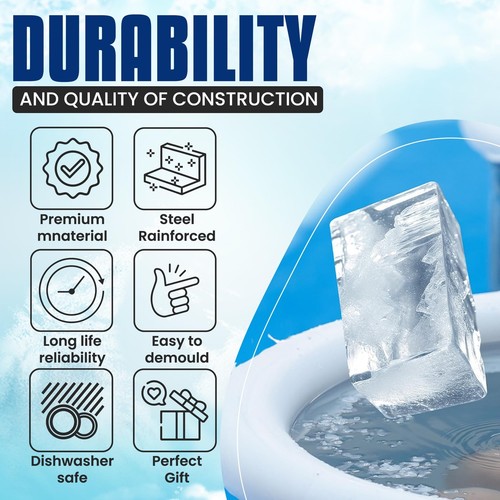 7lb Large Ice Block Mold for Ice Bath Extra Large Ice Bricks Cold Plunge Chil... - Picture 4 of 7
