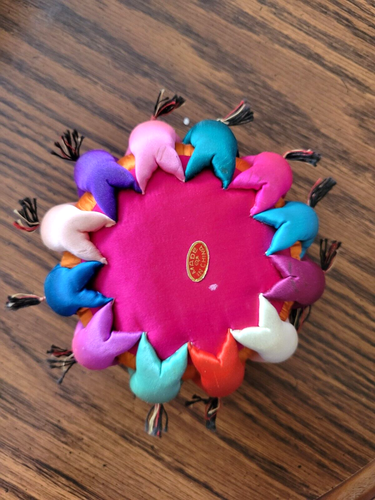Vintage Asian Orange Pin Cushion Sewing 5” With Twelve Children Around Outside - Picture 3 of 5
