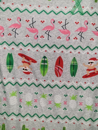 Jammies For Your Families Surfing Santa Cactus Christmas Pajama Top Size 12 - Picture 3 of 8