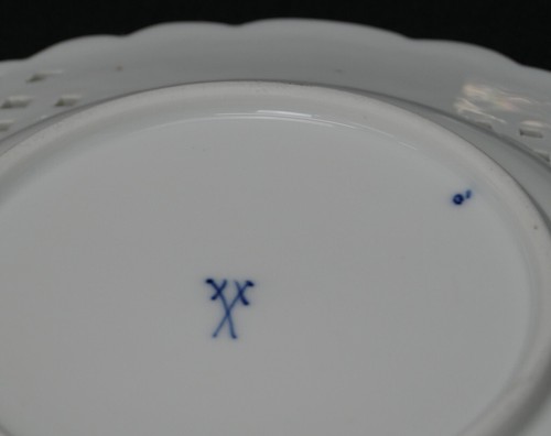 Meissen, Porzellan Durchbruch Teller, Zwiebelmuster, Ø 20,5 cm 1. Wahl Knaufzeit - Bild 11 von 11
