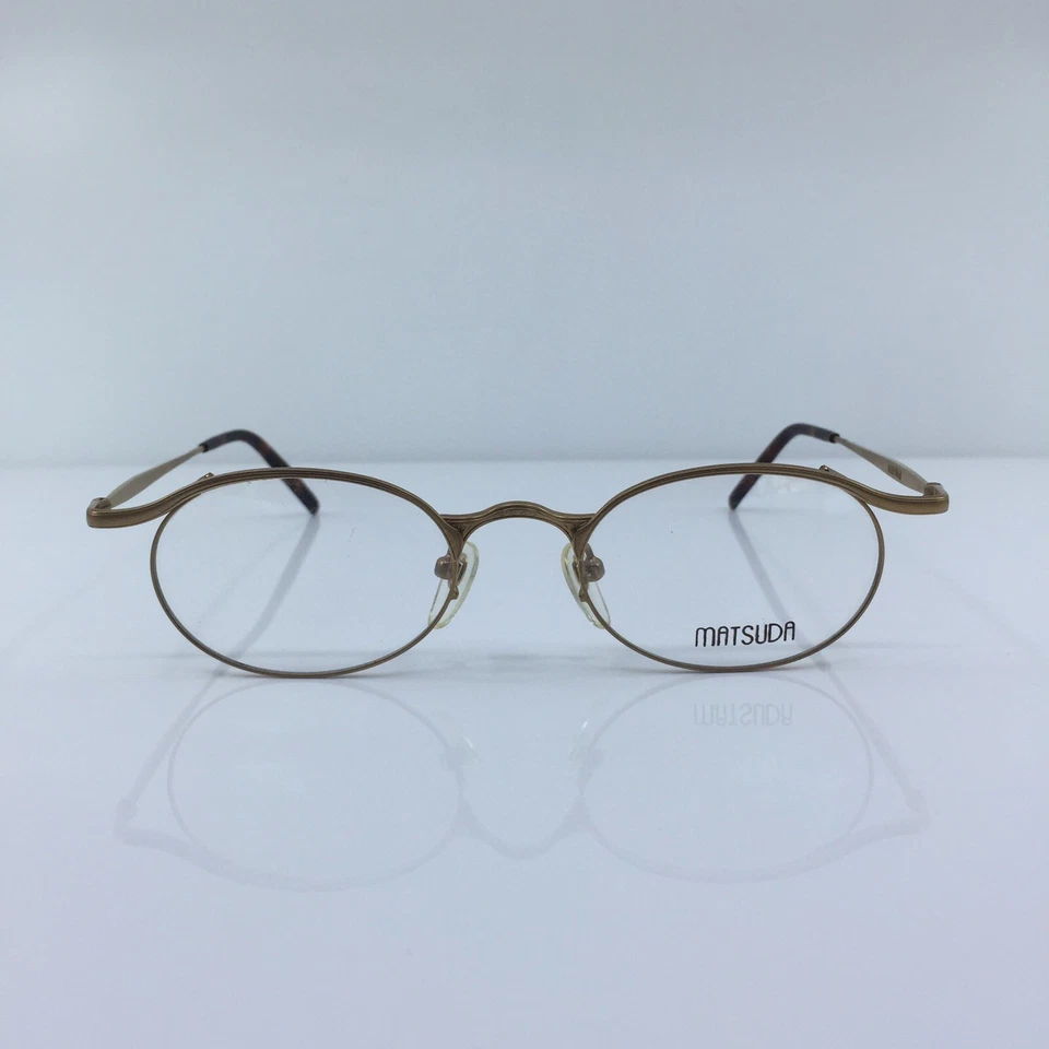 Nuevas gafas vintage Matsuda 2845 C. GP cepilladas oro mate 48-19-135 mm Japón Foto 3 de 4