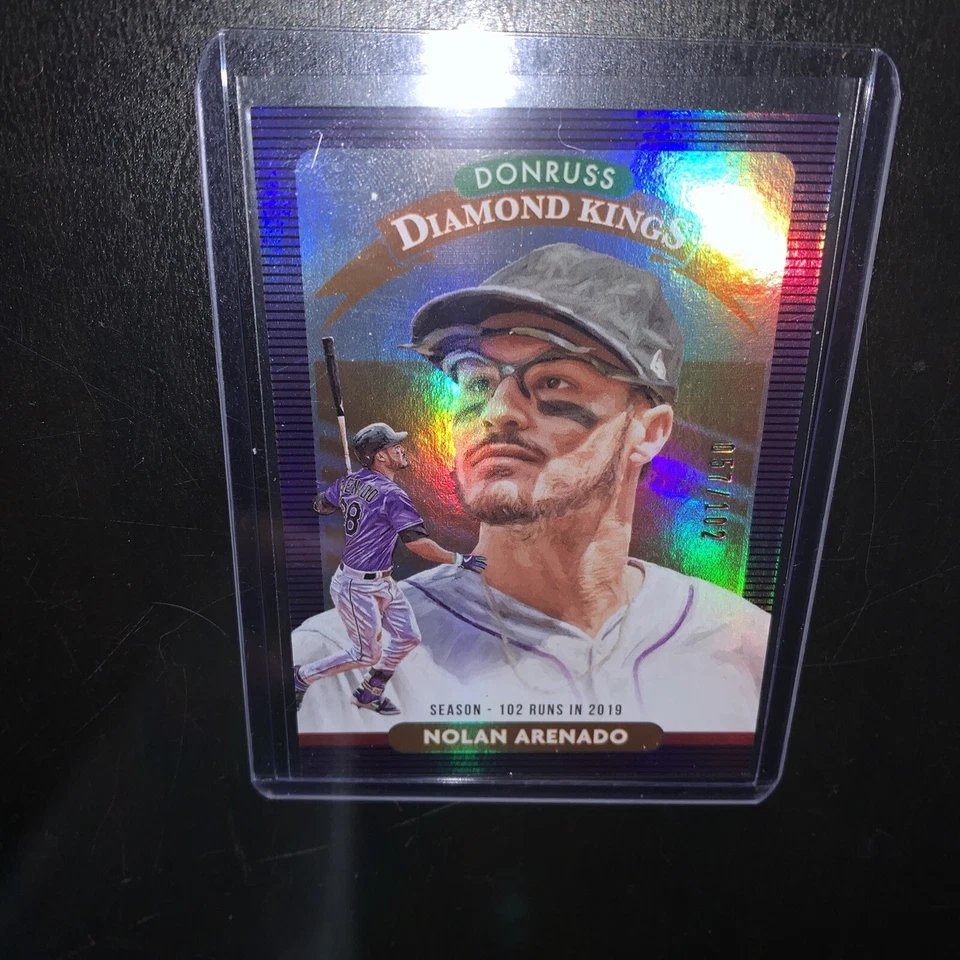 2020 Donruss Diamond Kings Holo  #29 Nolan Arenado Colorado Rockies /102 - Image 2 of 4