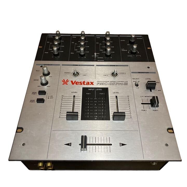 Vestax PMC-05 Pro III 3 Professional DJ Mixer Silver Very Good