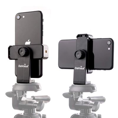 DaVoice Tripod Phone Mount Adapter, 360 Rotating Holder, Compatible with iPho...