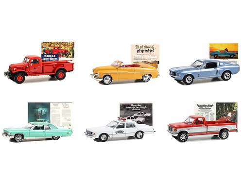 "VINTAGE AD CARS" 6 PC SET SERIES 9 1/64 DIECAST MODEL CARS BY GREENLIGHT 39130 - Picture 3 of 4