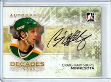 2010-11 ITG Decades 1980s Autograph #ACH Craig Hartsburg - MINNESOTA - SET BREAK