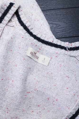 Hollister Women Cardigan Knit Casual Button Front Beige Cotton Blend size S - Picture 5 of 6