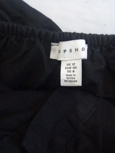 Ladied Cropped Top, UK 12, Topshop, Black, length 11 inches _ - Picture 12 of 13
