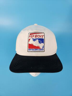 #ad Vintage pep boys indy racing league snapback Hat Cap White $29.99