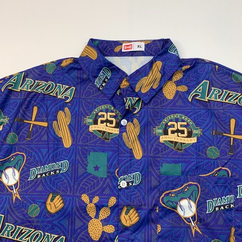 Budweiser Arizona Diamondbacks Hawaiian Shirt Mens XL Extra Large Button Up New - Picture 3 of 9