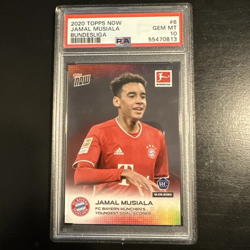 2020 Topps Now Bundesliga Jamal Musiala Rookie RC FC Bayern #6 Gem Mint 10! PSA