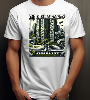 Amen Break Junglist T-Shirt Men's and Ladies Drum & Bass Techno Beats UK Jam