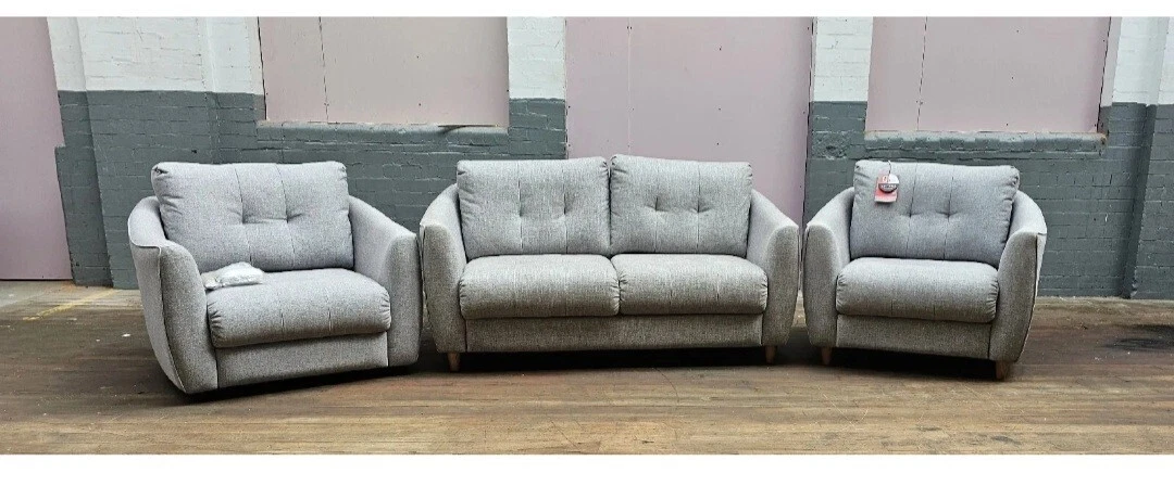 G Plan Vintage Nancy In FIZZLE SODA Fabric 2 Seater Sofa 2 Large