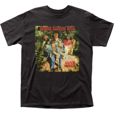 Creedence Clearwater Revival Green River Mens T Shirt Rock Music Band Tee Black