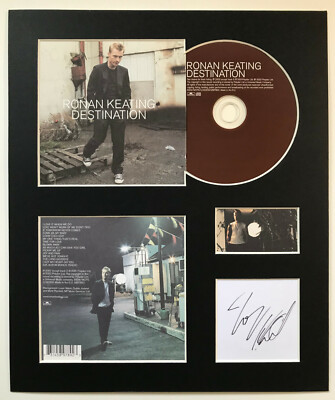 RONAN KEATING - Signed Autographed - DESTINATION - Album Display