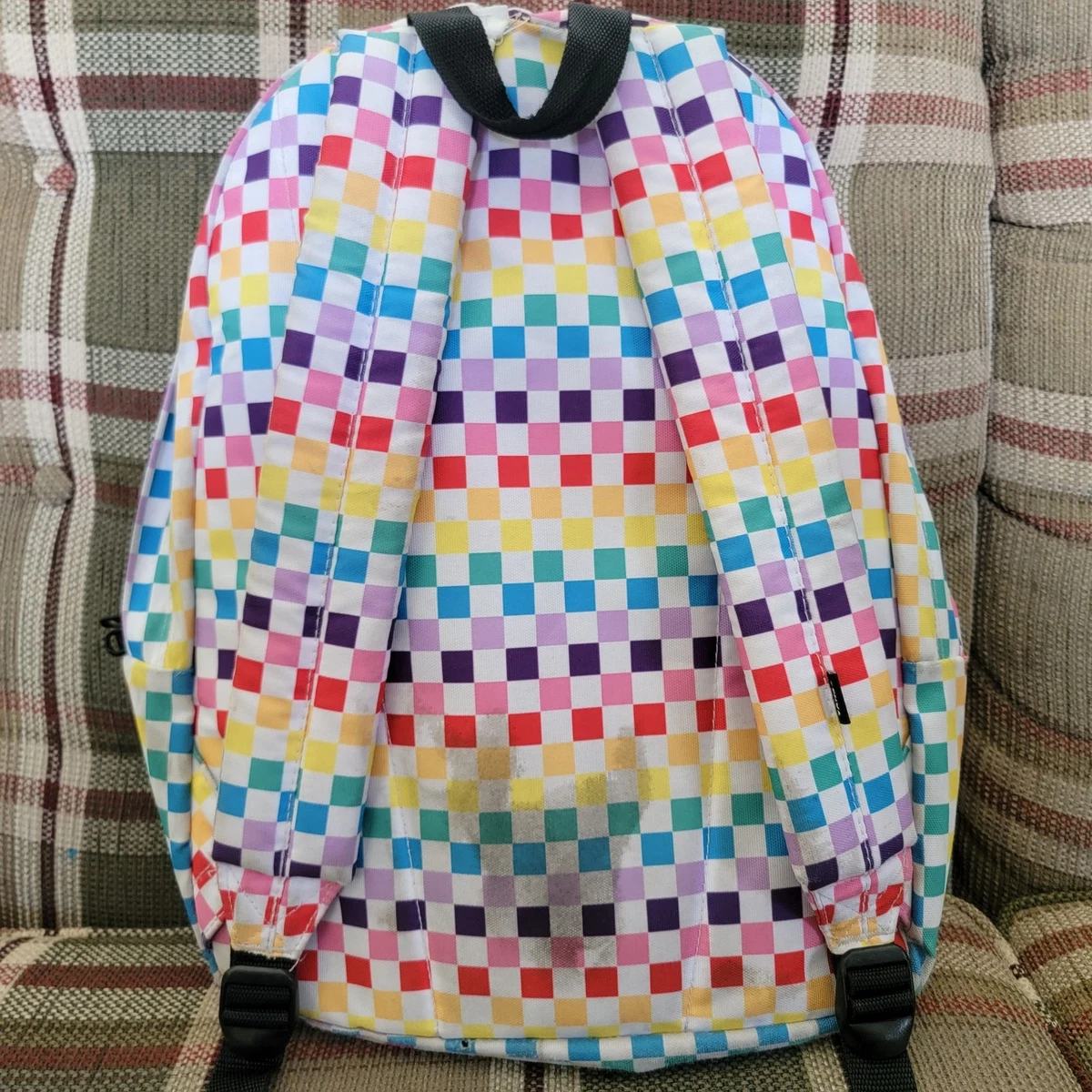 Rainbow checkerboard sales vans backpack