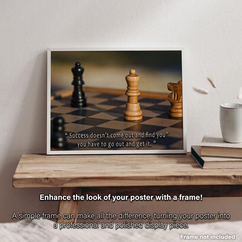 Think Chess Game Motivational Saying Wall Art Print Decor 