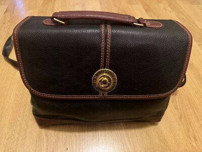 New Women's Handbag Black Fake Leather Brown Detailing Brand