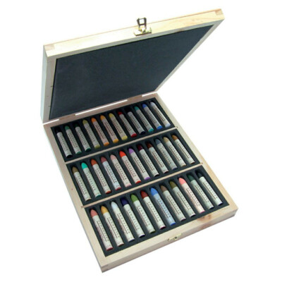 Sennelier Oil Pastel Wooden Box Set - 36 Large Giant Grande Sticks
