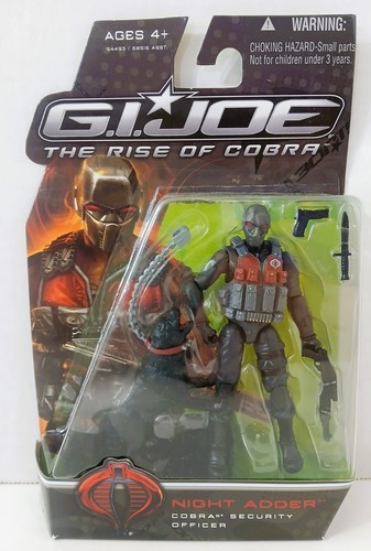 Figura de acción oficial de seguridad Gi Joe Rise of Cobra Night Adder Cobra - Imagen 1 de 2