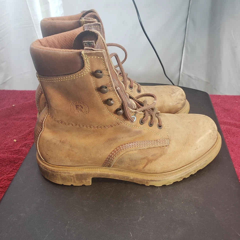 Red Wing Factor Mens Brown High Boot Size 9.5D Lined Made In USA - Image 4 of 4