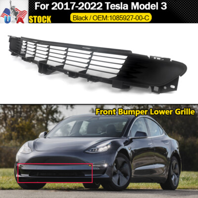For Tesla Model 3 2017-2022 Front Bumper Lower Grille Center Grill Shutter Assy