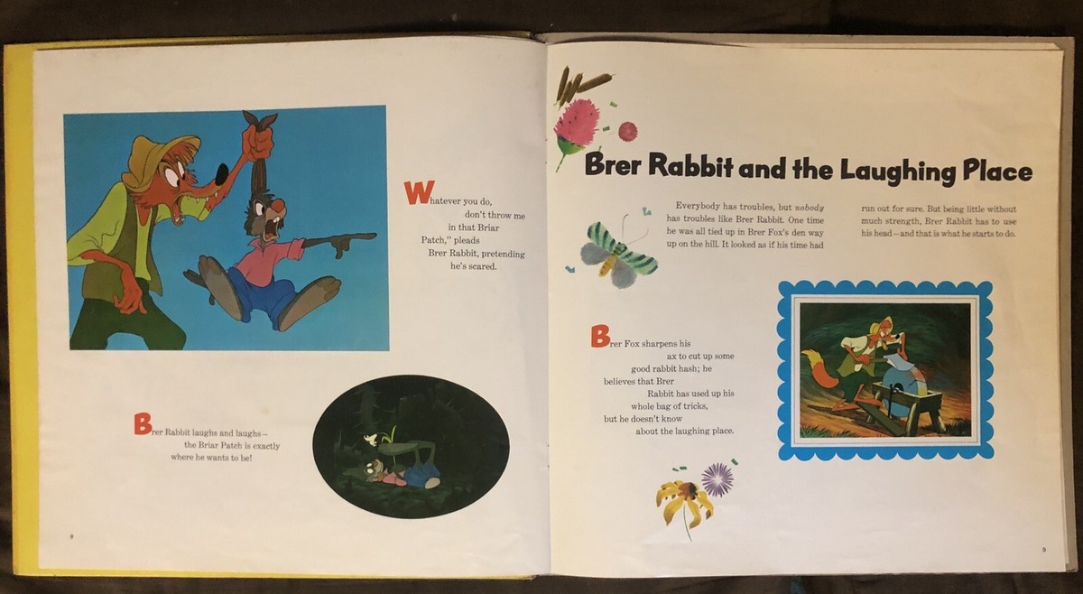 DISNEY'S UNCLE REMUS / BRER RABBIT Rare 1970 1st Press Disneyland