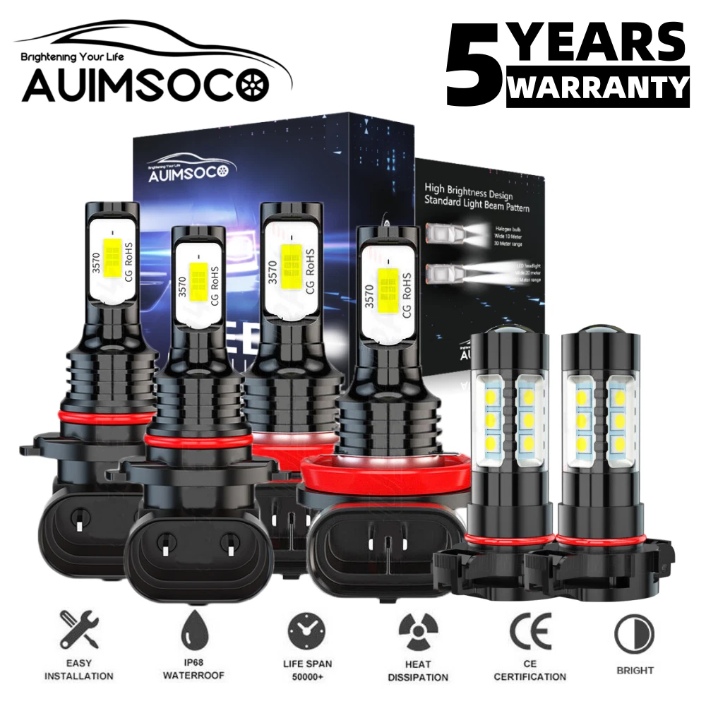 For Chevrolet Colorado 2015-2020 2021 2022 LED Headlight + Fog Light Bulbs Combo