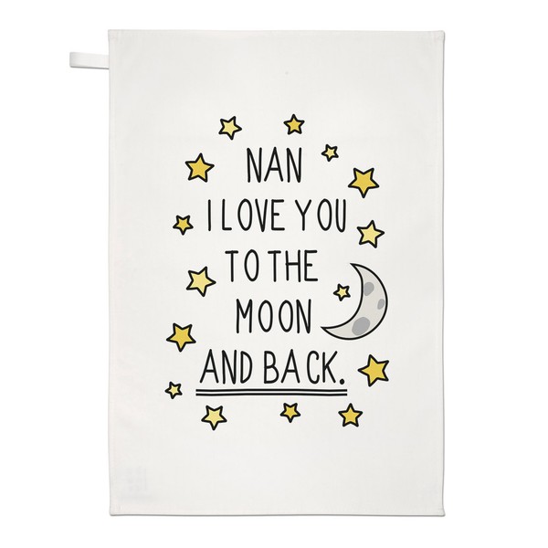 Nan I Love You To The Moon Und RüCken Geschirrtuch SpüLlappen - Lustig Oma-image