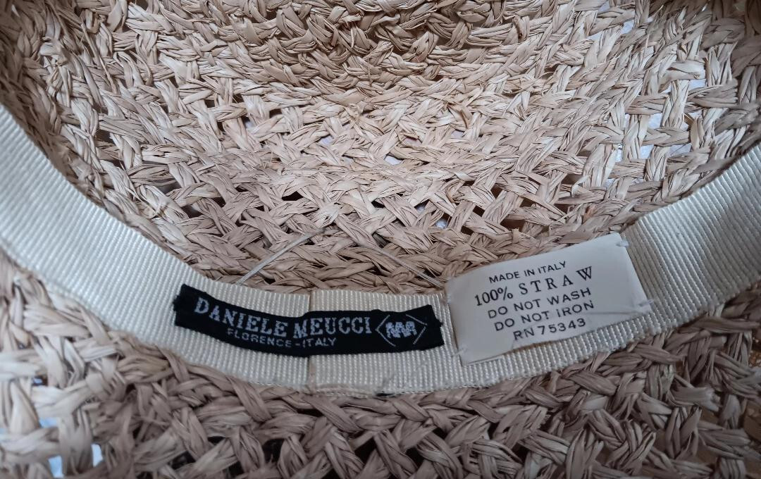 Vintage DANIELE MEUCCI Florence Italy 100% Straw Fedora Hat! | eBay