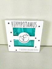 Hippypotamus Toddler Plates 3 different colors - 100 Food-Grade Silicon