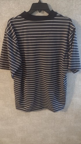 Pebble Beach Mens Performance Golf Polo Shirt Size Large Striped - Picture 5 of 5
