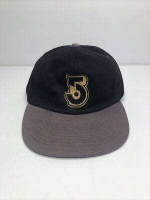 Vintage Warner bros baseball cap #5 gold embroidered snap back .earth best hope