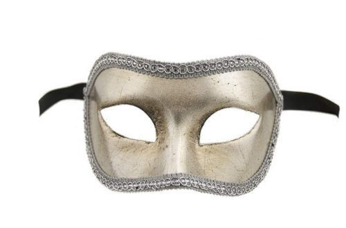 Mask from Venice Colombine Silver Authentic Carnival Venetian 135 - Picture 1 of 1