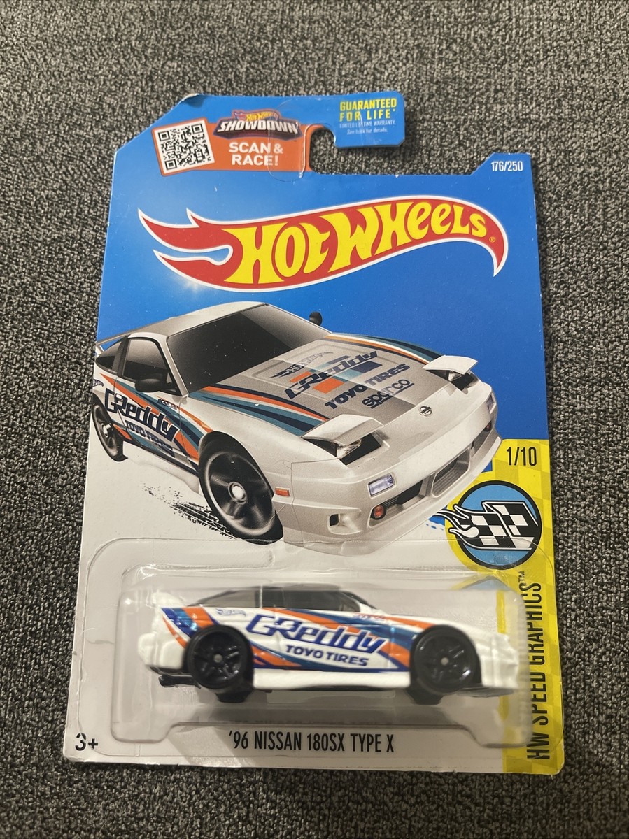 180SX　ミニカー 96 Nissan 180SX Type X #176 * WHITE * 2016 Hot Wheels * E12