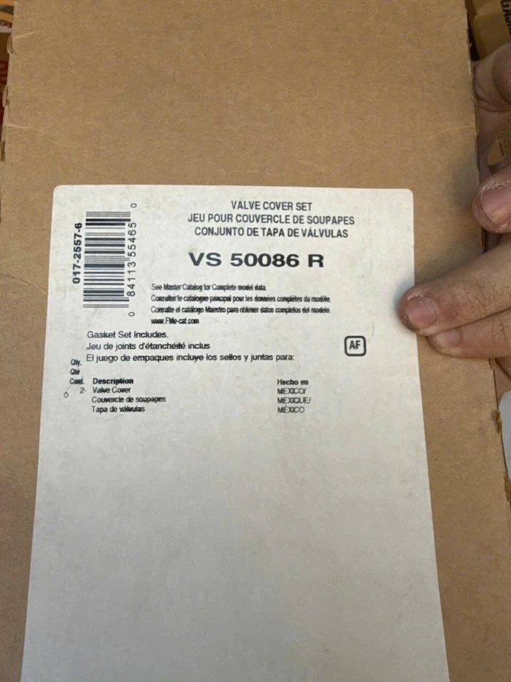 Новый комплект крышек клапанов FEL PRO VS 50086 R для Chevy Astro GMC C1500 4.3 - Изображение 2 из 2