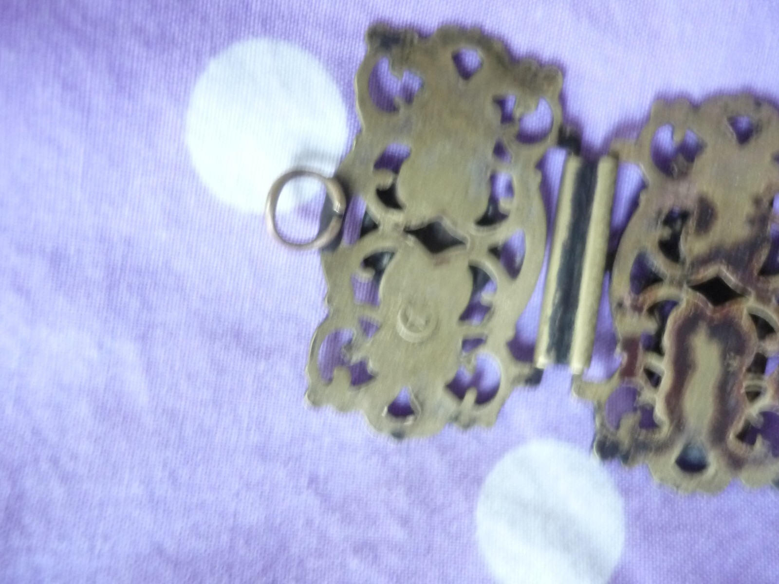 Vintage Middle Eastern Bracelet- Hinged Panels-El… - image 10