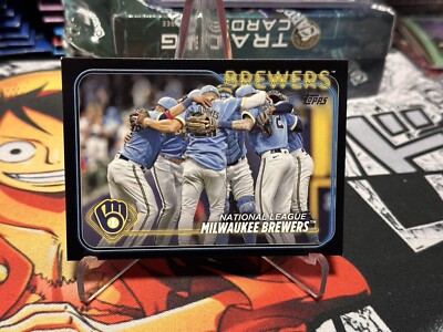 2024 Topps Series Two Black Parallel Team Card 52 /73 Milwaukee Brewers #533