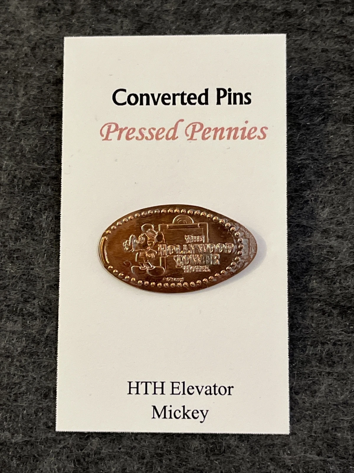 Converted Into A Disney Pin - Hollywood Tower Terror Hotel - Pressed Penny Pin