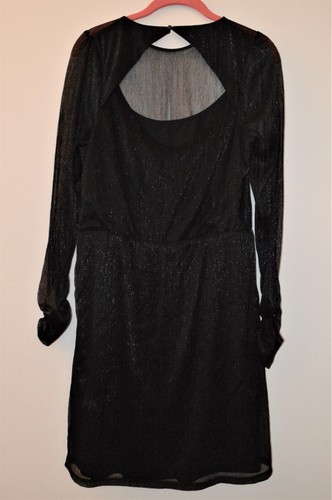 Bailey 44 Hayley Metallic Keyhole-Back Long-Sleeve Dress – size M - Picture 4 of 8