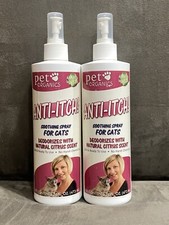 2 PET ORGANICS ANTI-ITCH SOOTHING SPRAY FOR CATS ITCH SCRATCHING - 16 OZ EACH