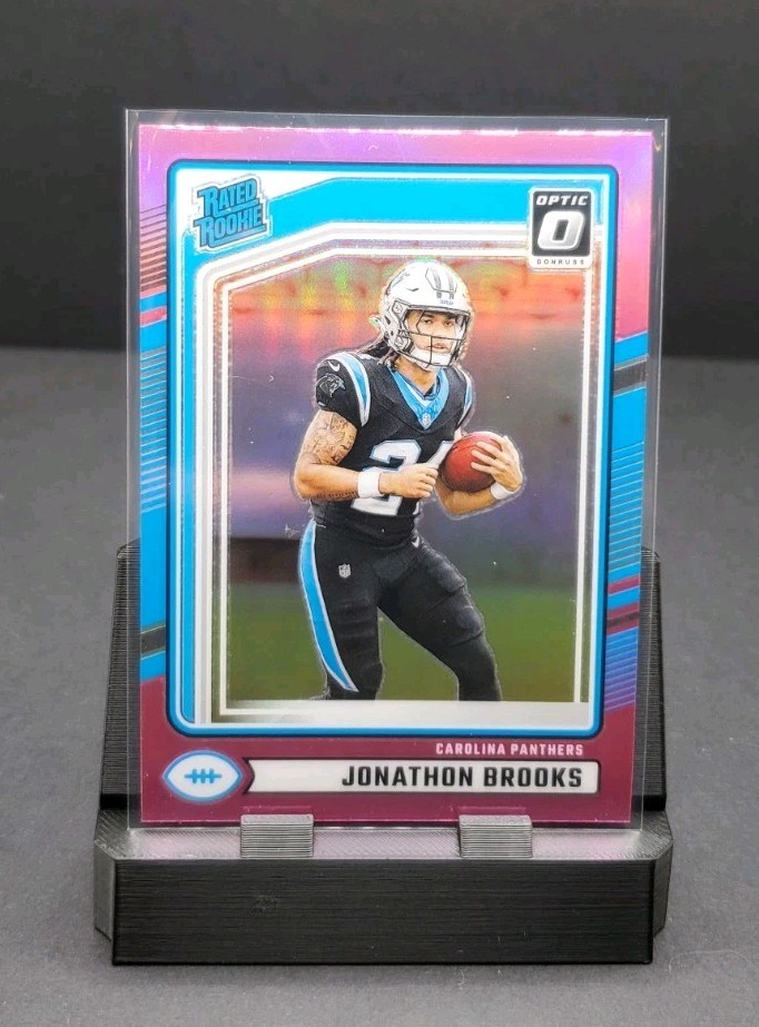 Jonathan Brooks 2024 Donruss Rated Rookie Pink Optic Preview Prizm #354