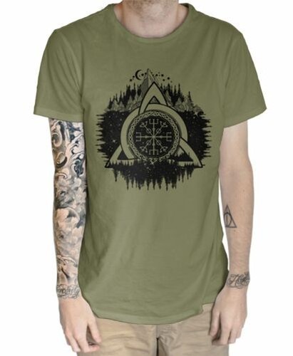 T-shirt Homme Fitness à Manches Longues – Imprimé Faux Tatouage Transparent – Pour Club, Sport, Déguisement