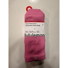 NWT Lululemon Power Stride Socks - Crew Length - 3 pairs - Sz L - 48 MSRP
