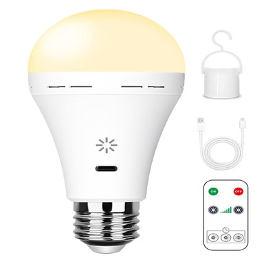 USB Rechargeable LED Bulb mit Fernbedienung 7W E27 Dimmbar Timer